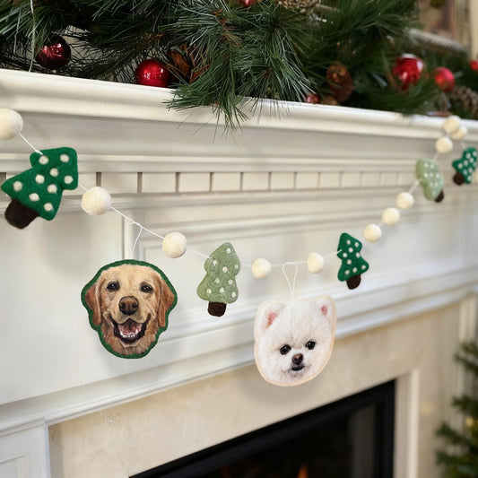 Custom Pet Portrait Fridge Magnets-Christmas decorations